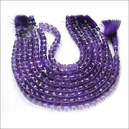 Amethyst Box Faceted Gemstone Beads