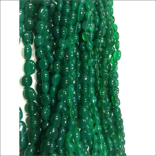 Green Onyx Oval gemstone Beads