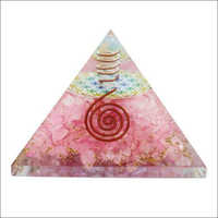 Rose Quartz Flower Life Orgone Pyramid