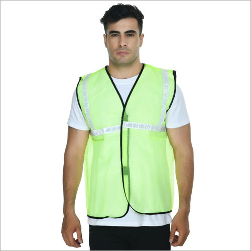 Green 1 Inch Windsor Reflective Net Safety Jacket