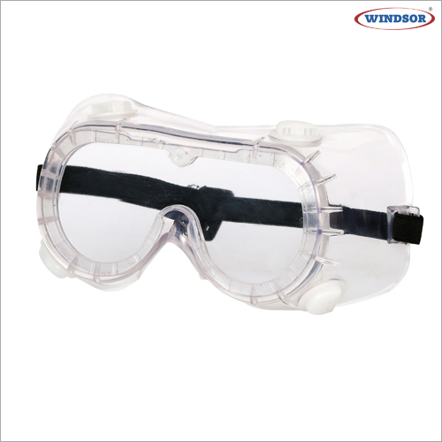 Transparent Windsor Full Pvc Safety Goggles Attached Pc Lens With Air Vents