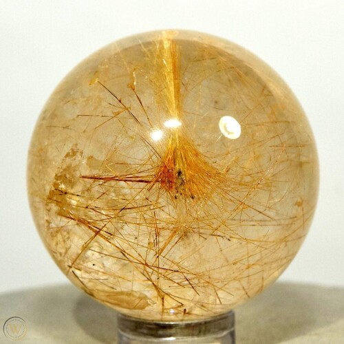 Prayosha Crystals Rutilated Quartz Ball