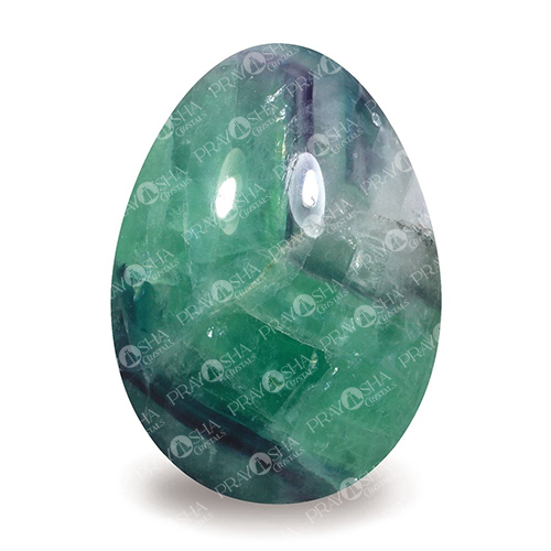 Prayosha Crystals Green Fluorite Egg Stone