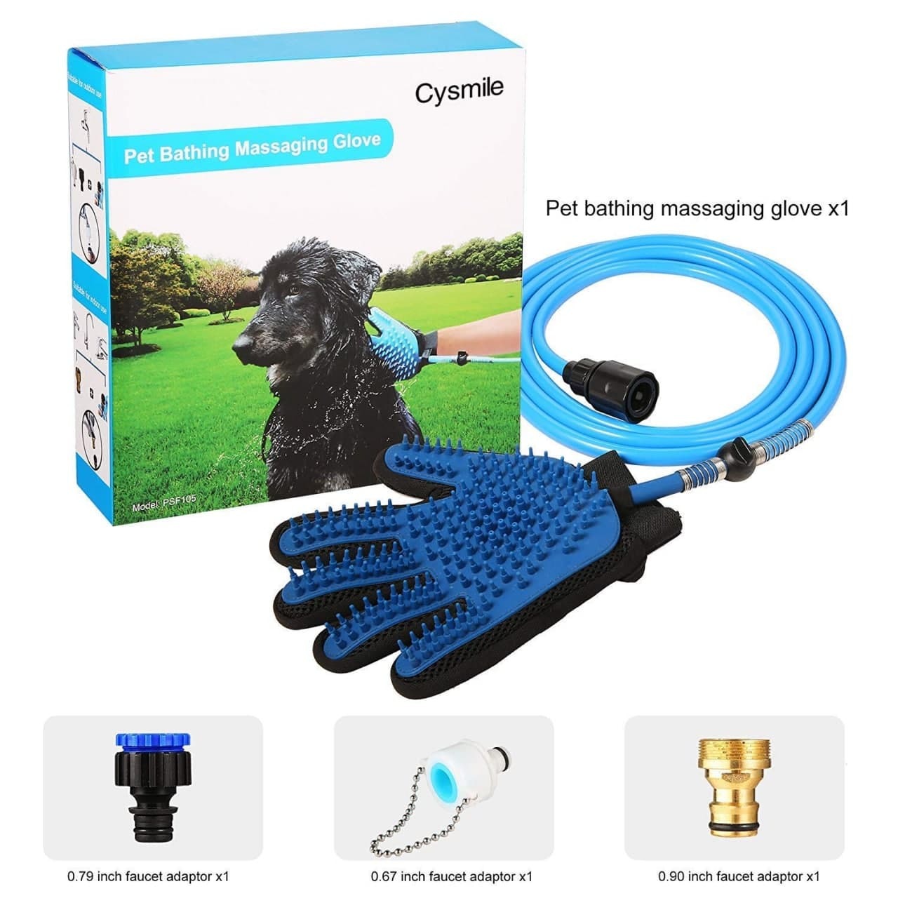 PET BATHING GLOVE SHOWER SPRAYER AND SCRUBBER