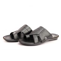 Men's Black Toe Ring Slippers