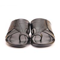 Men's Black Toe Ring Slippers