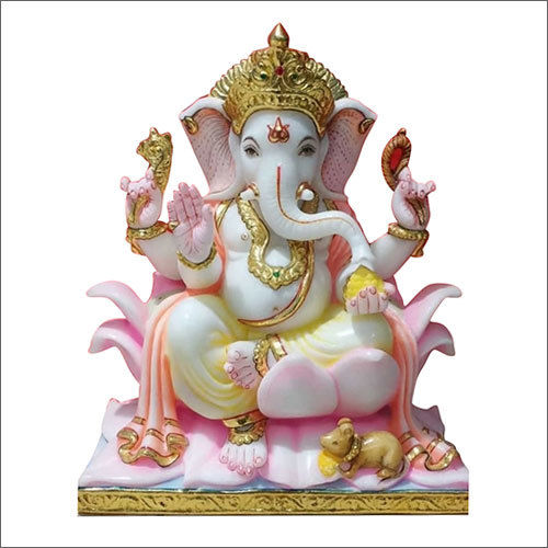 Any Color Polished Marble Lord Ganesh Statue