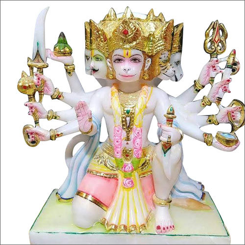 Any Color Polished Marble Lord Punchmukhi Hanuman Statue