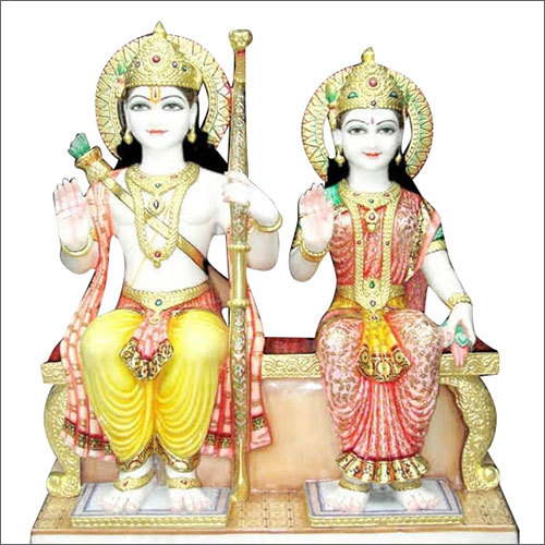 Any Color Polished Marble Lord Sita Ram Statue