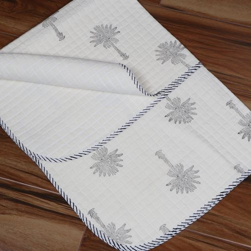 Palm Tree Hand Block Printed Baby Quilts
