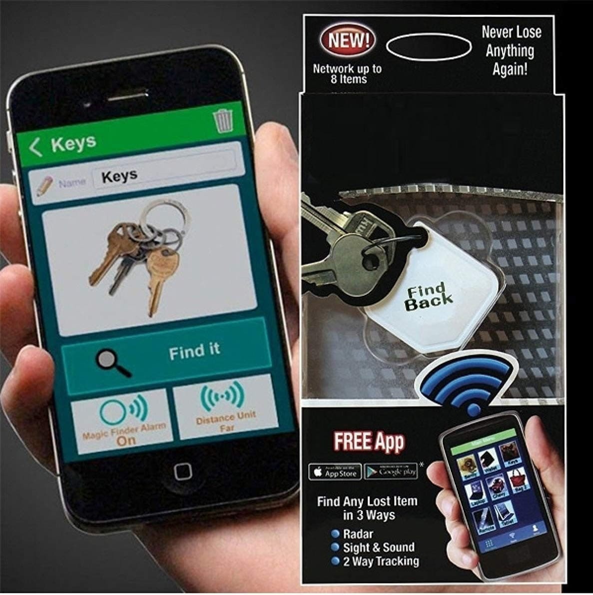 FIND BACK WIRELESS ANTI-LOST GPS TRACKER KEY