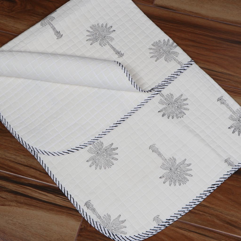 Polka Dot Hand Printed Cotton Baby Quilts