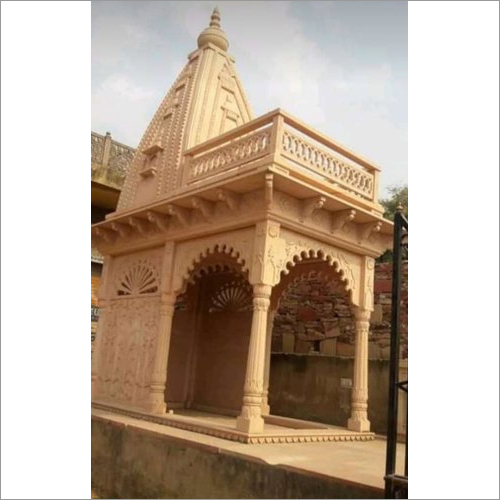 10 Feet Sandstone Outdoor Temple By MEEM MARBLE ARTS