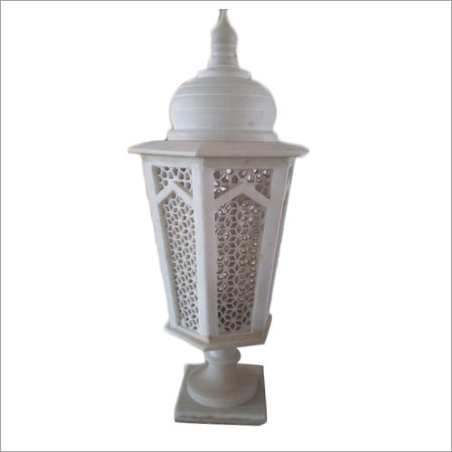 White Piller Marble Lamp