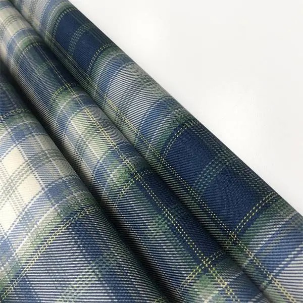 Polyester Viscose Check Uniform Suiting Fabric, Check/stripes