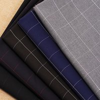 Polyester Viscose Check Uniform Suiting Fabric, Check/stripes