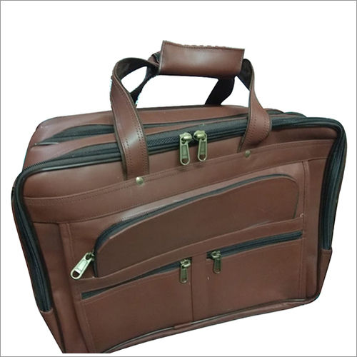 Carrying Office Documents Leather Laptop Bag