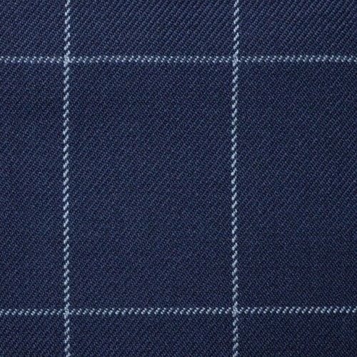 Assorted Block Print Silver Check Pattern Polyester Suiting Fabric