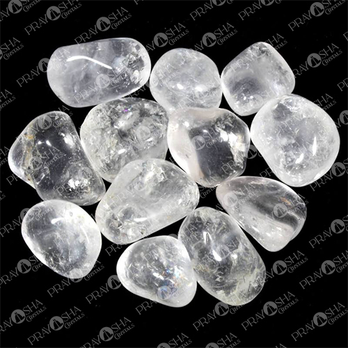 Prayosha Crystals Clear Quartz Tumble