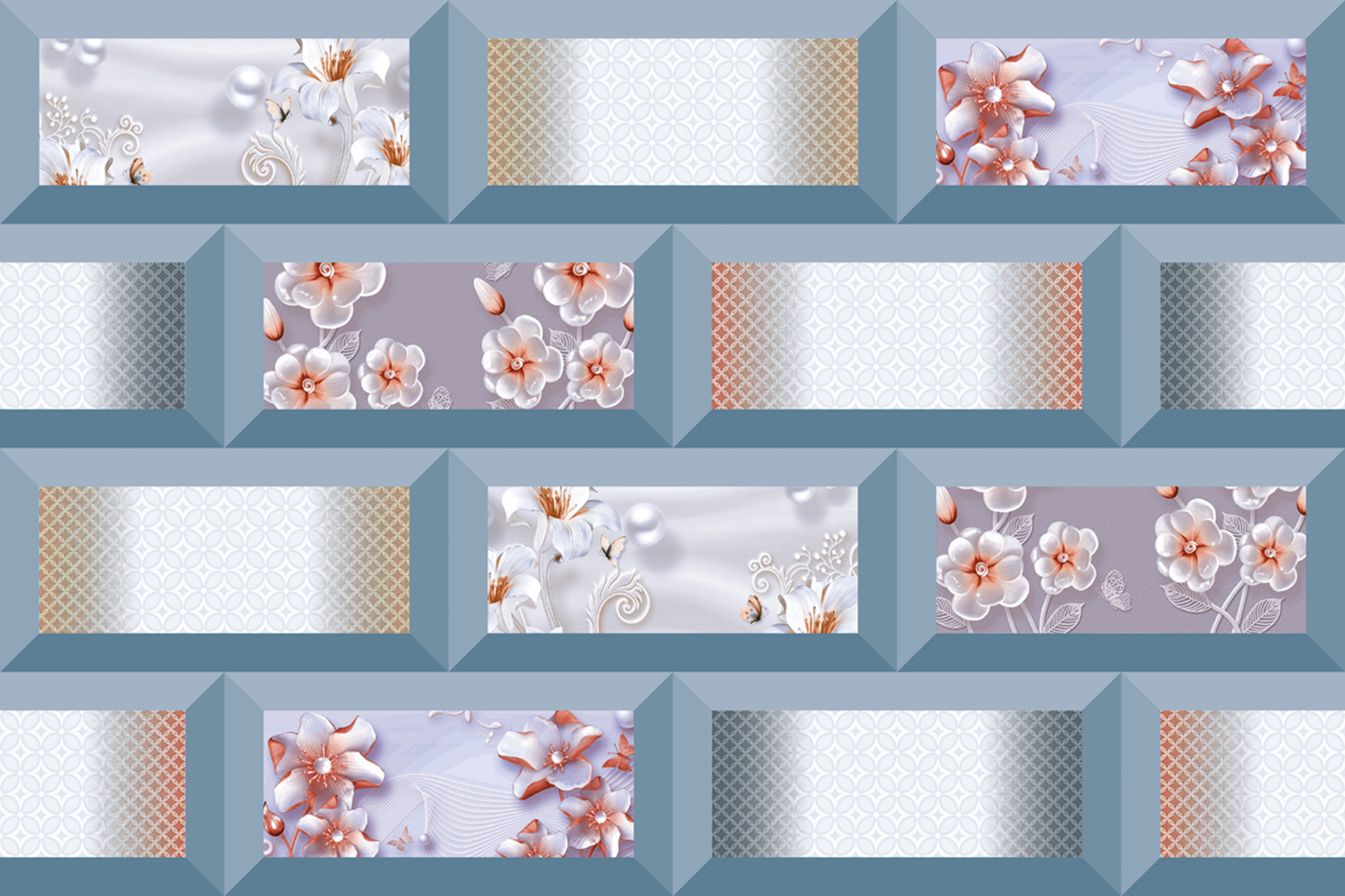 15166 GLOSSY CERAMIC WALL TILES 300X450mm
