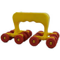 Full Body Acupressure Roller Massager - 250 Gm Plastic, Yellow Color | Portable Design, New Condition