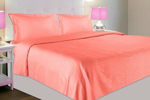 Divine Overseas Satin Stripes Cotton Bedsheet