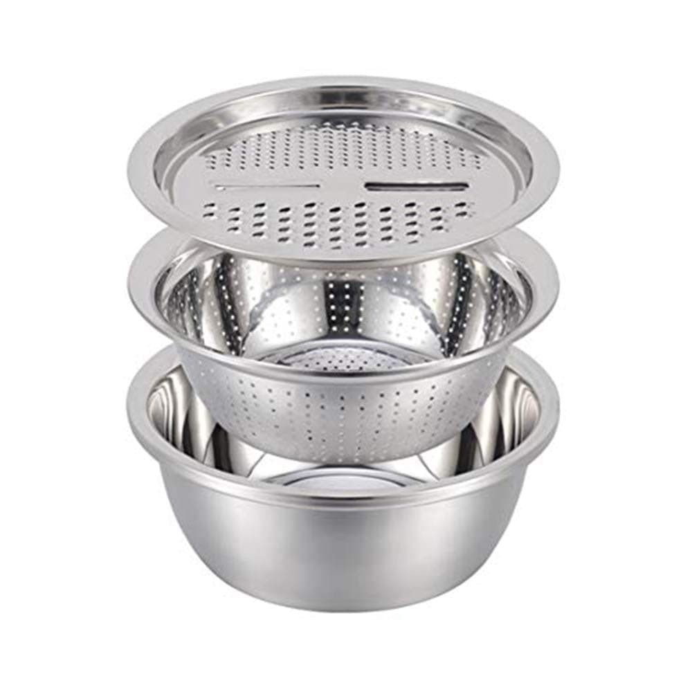 3 IN 1 KITCHEN MULTIPURPOSE STAINLESS STEEL BOWL
