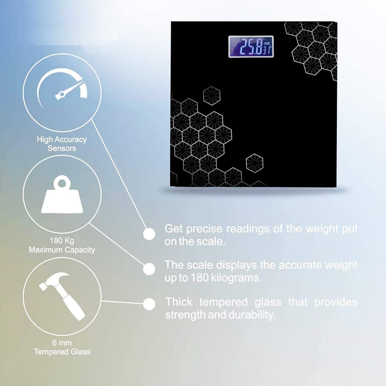 NEW BLACK BATHROOM DIGITAL SCALE