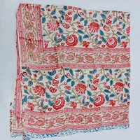 Multicolor Hand Printed Cotton Dupatta