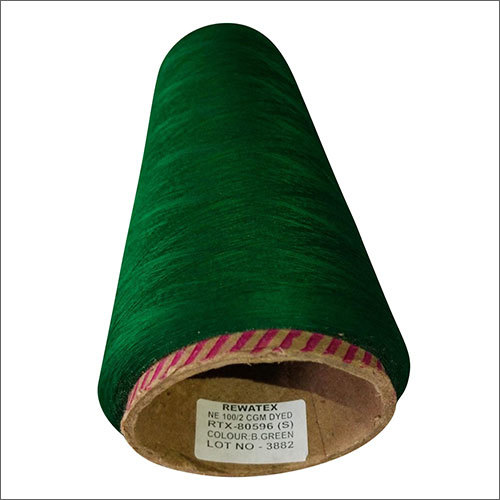 Dyed Cotton Yarn - 100/2 DK Green, Durable and Eco-Friendly for Weaving