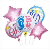 Gender Reveal He Or She Baby Boy Baby Girl Baby Shower Foil Balloons