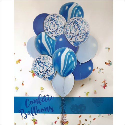 12pcs. Marble and Confetti Balloons