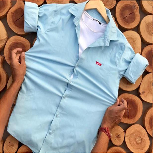Any Color Mens Plain Lycra Shirts at 