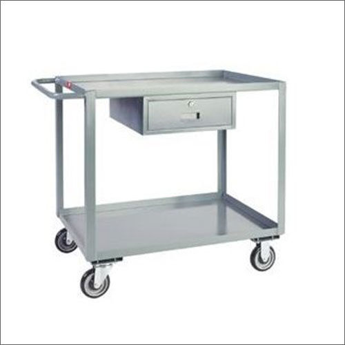 Silver Material Handling Tool Trolley