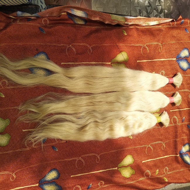 VIRGIN CUTICLE ALIGNED HAIR / 613 BULK BLONDE HAIR BUNDLES
