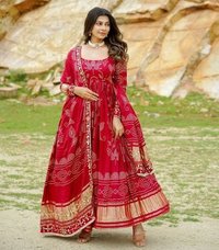 Bandhni Red Gown Collection
