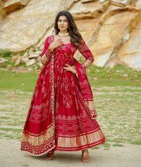 Bandhni Red Gown Collection