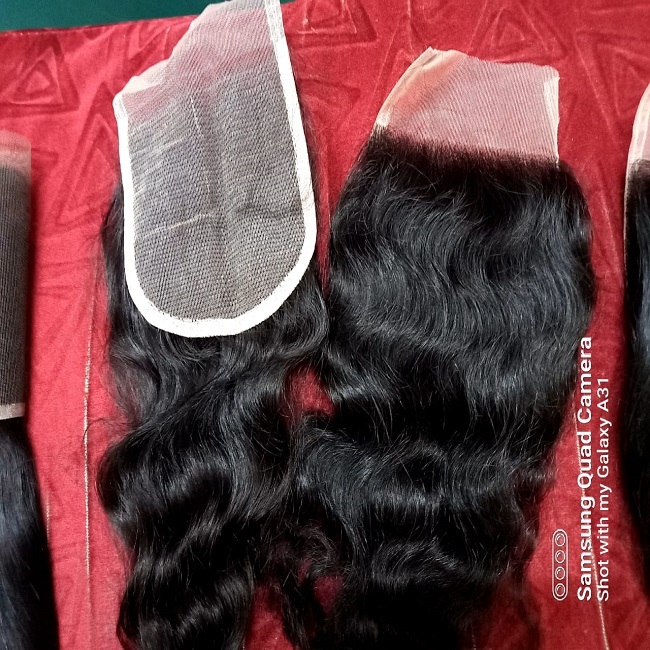 BEST RAW INDIAN  HAIR 100% NATURAL SOFT AND SILKY WITH SWISS LACE CLOSURE