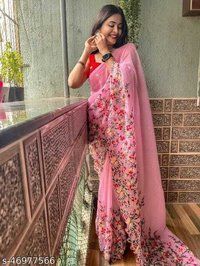 Embroidery Work Saree Collection