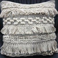 Decorative New Designer Stylish Cotton Cushion Covers With Beautiful Fringes