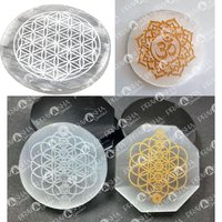 Prayosha Crystals Selenite Coasters