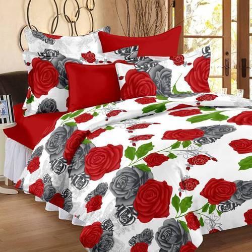 Mix Floral Printed Polyester Bedsheet Fabric Length: 100  Meter (M)