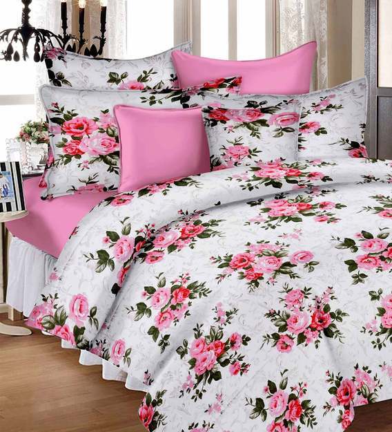Mix Floral Printed polyester Bed Sheet Fabric