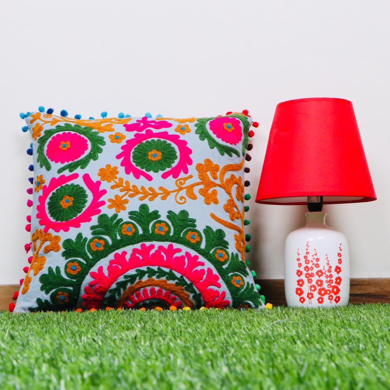 Embroidered Cushion Cover