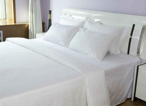 Assorted White Polyester Plain Bed Sheet,For Hotel, House