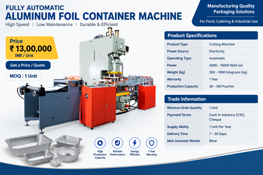 Fully Automatic Aluminum Foil Container Machine