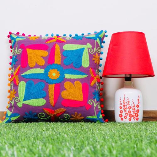 All Color Indian Hand Embroidered Cushion  Cover