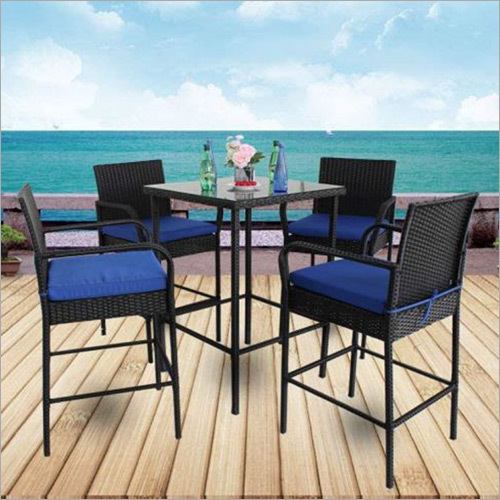 4 Seater Wicker Bar Set