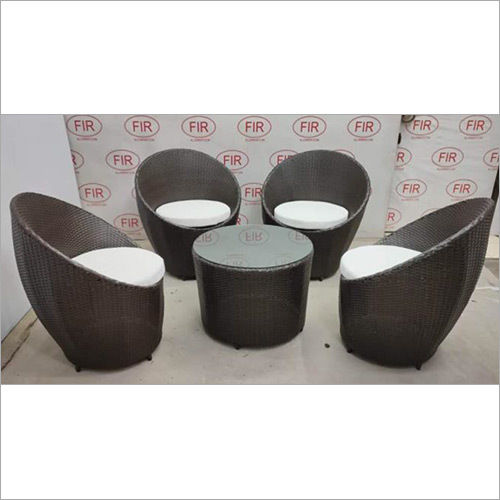 Modern Brown Chair Table Set