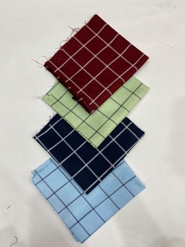 Polyester Printed Shirting Fabric, Check/stripes
